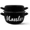 Image de Marmite à moule - MENASTYL - 3645563 - En acier émaillé - Noir - 18 cm - Avec écritures - Tous feux dont induction