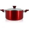 Image de Faitout Ø24 cm en aluminium + 1 couvercle CERISE Tous feux dont Induction