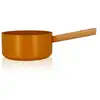 Image de Casserole Ector induction aluminium revêtu manche en bois 18 cm jaune Ogo