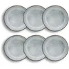 Image de OGO LIVING - Lot 6 assiettes coupes aronal 20cm bleu en grès - 2614748