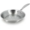 Image de MENASTYL - Poêle inox 18/10 Triply 20cm tous feux dont induction fabriquée en France - sans PFAS ni substances nocives - Compatible lave-vaisselle - Poignée rivetée - 6020485