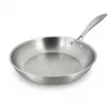 Image de MENASTYL - Poêle inox 18/10 Triply 28cm tous feux dont induction fabriquée en France - sans PFAS ni substances nocives - Compatible lave-vaisselle - Poignée rivetée - 6020487