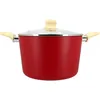 Image de MENASTYL - Faitout 24cm Colorama magenta - En Aluminium - Revêtement antiadhésif en céramique - Tous feux dont induction