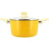 Image de MENASTYL - Faitout 20cm Colorama safran - En Aluminium - Revêtement antiadhésif en céramique - Tous feux dont induction