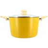 Image de MENASTYL - Faitout 24cm Colorama safran - En Aluminium - Revêtement antiadhésif en céramique - Tous feux dont induction