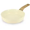 Image de MENASTYL - Poêle 20cm Colorama crème - En Aluminium - Revêtement antiadhésif en céramique - Tous feux dont induction