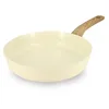 Image de MENASTYL - Poêle 24cm Colorama crème - En Aluminium - Revêtement antiadhésif en céramique - Tous feux dont induction