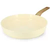 Image de MENASTYL - Poêle 28cm Colorama crème - En Aluminium - Revêtement antiadhésif en céramique - Tous feux dont induction