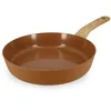 Image de MENASTYL - Poêle 24cm Colorama noisette - En Aluminium - Revêtement antiadhésif en céramique - Tous feux dont induction