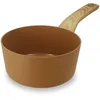 Image de MENASTYL - Casserole 16cm Colorama noisette - En Aluminium - Revêtement antiadhésif en céramique - Tous feux dont induction