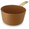 Image de MENASTYL - Casserole 20cm Colorama noisette - En Aluminium - Revêtement antiadhésif en céramique - Tous feux dont induction