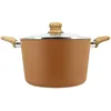 Image de MENASTYL - Faitout 24cm Colorama noisette - En Aluminium - Revêtement antiadhésif en céramique - Tous feux dont induction