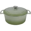 Image de MENASTYL - COCOTTE COLETTE RONDE 7L 29CM EN FONTE ÉMAILLÉ VERT - 6020075