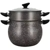 Image de Couscoussier - MENASTYL - 6020033 - En aluminium effet marbre - 9 litres - Tous feux dont induction