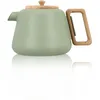 Image de OGO LIVING - Théière en fonte Viggo 1000ml Amande avec filtre en inox - Poignée et couvercle en bois - Idéale pour les amateurs de thé