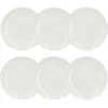 Image de NOVASTYL - Lot 6 assiettes plates metropolitan 27cm en porcelaine blanche - 2614365