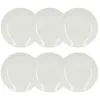 Image de NOVASTYL - Lot 6 assiettes dessert metropolitan 21cm en porcelaine blanche - 2614366
