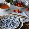 Image de Novastyl - 6 Assiettes Desserts Héraclée 19Cm En Grès Décor Bleu OS
