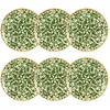 Image de NOVASTYL - Lot 6 assiettes desserts héraclée 19cm en grès décor vert - 2614397