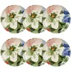 Image de NOVASTYL - Lot 6 assiettes creuses floralux 21cm en porcelaine - 2614438