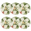 Image de NOVASTYL - Lot 6 assiettes desserts floralux 21cm en porcelaine - 2614439