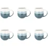 Image de NOVASTYL - Lot de 6 mugs rita bleu 44cl en grès - 2414138