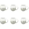 Image de NOVASTYL - Lot 6 mugs riga vert amande 44cl en grès - 2414141