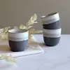Image de Novastyl - 6 Tasses Expresso Riga 11Cl Marron En Grès OS