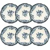 Image de NOVASTYL - Lot 6 assiettes creuses en porcelaine bleu faustine 22cm - 2614231
