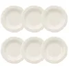 Image de NOVASTYL - Lot 6 assiettes creuses charlotte 22cm en grès blanc - 2614536