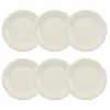 Image de NOVASTYL - Lot 6 assiettes desserts charlotte 20cm en grès blanc - 2614537