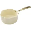 Image de MENASTYL - Casserole 18cm Dahlia sans PFAS - Revêtement céramique antiadhésif crème - 98% d'aluminium recyclé - Tous feux dont induction et lave-vaisselle - Poignée rivetée en inox - 6020935