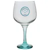 Image de NOVASTYL - Lot de 2 verres à pied cocktail 73cl en verre transparent pied bleu - 1618255