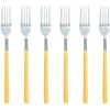 Image de NOVASTYL - Lot 6 fourchettes de table colorama 21cm en acier inoxydable safran - 5014125