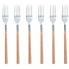 Image de NOVASTYL - Lot 6 fourchettes table colorama 21cm en acier inoxydable noisette - 5014130