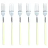 Image de NOVASTYL - Lot 6 fourchettes table colorama 21cm an acier inoxydable crème - 5014145