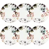 Image de NOVASTYL - Lot 6 assiettes plates aquarelle 27cm en porcelaine - 2614740