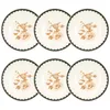 Image de NOVASTYL - Lot 6 assiettes creuses botanic 21cm en porcelaine - 2614766