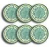 Image de NOVASTYL - Lot6 assiettes à dessert capria 21cm en faience vert - 2614781