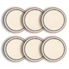 Image de NOVASTYL - Lot 6 assiettes plates amatxi 25cm en faience blanc - 2614790