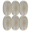 Image de NOVASTYL - Lot 6 assiettes ovales byzance 18.5x10.5cm en porcelaine - 2614654