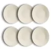 Image de OGO LIVING - Lot de 6 assiettes creuses snowstack 21cm en grès blanc mat - 2614841