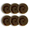 Image de OGO LIVING - Lot 6 assiettes plates saturne 27cm en porcelaine marron - 2614845