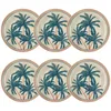 Image de NOVASTYL - Lot 6 assiettes creuses tropique 21.5cm en grès - 2614866
