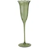 Image de NOVASTYL - Lot de 4 flutes eden 17cl en verre vert - 1605460
