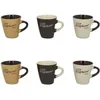 Image de NOVASTYL - Lot 6 tasses expresso italiano 15cl en grès 3 couleurs assorties - 2414211