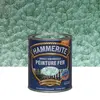 Image de Peinture fer extérieur direct sur rouille vert jade martelé Hammerite 0.75 L