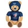 Image de Gipsy Toys - Peluche Ours Coupe du Monde de Rugby/Rugby World Cup France 2023 (RWC)   Peluche Officielle sous Licence - 24 cm Assis   Beige Bleu Marine