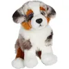 Image de Gipsy Toys - Chien Berger Australien Assis - 25 cm - Blanc - Marron - Gris - Noir