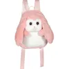 Image de Fluffy Bag - GIPSY TOYS - Sac à dos en peluche - Lapin rose et blanc 30 cm